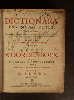 Lot 466 - Sewel (William), A Large Dictionary, English and Dutch