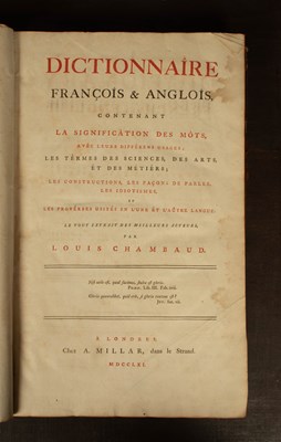 Lot 468 - [Dictionaries, French-English]