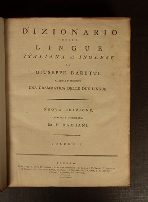 Lot 472 - [Dictionaries Italian-English]