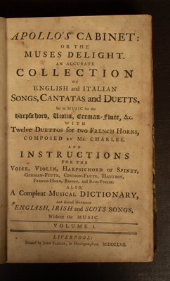 Lot 477 - [Anon] Apollo's Cabinet: or the Muses Delight
