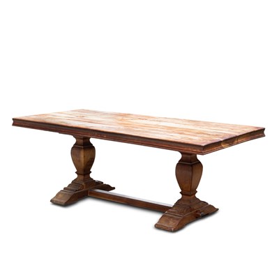 Lot 797 - A solid babool refectory table