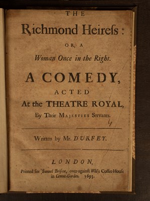 Lot 491 - D'Urfey (Thomas) The Richmond Heiress or A Woman Once in the Right