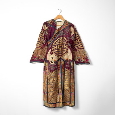 Lot 266 - A Chinese purple robe