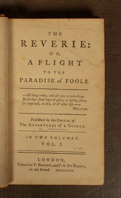 Lot 494 - [Johnstone (Charles)] The Reverie or A Flight to the Paradise of Fools