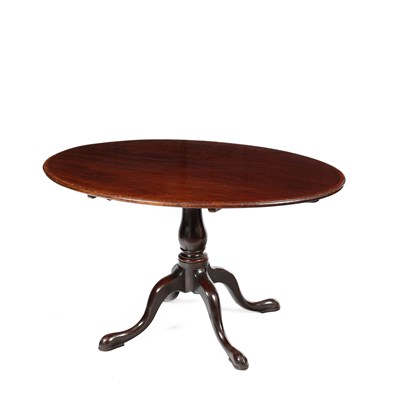 Lot 798 - A George III mahogany and tulipwood crossbanded tilt-top breakfast table