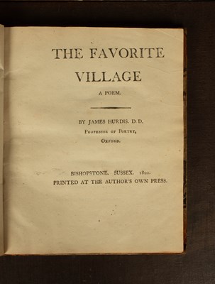 Lot 515 - Hurdis (James) The Favourite Village: A Poem