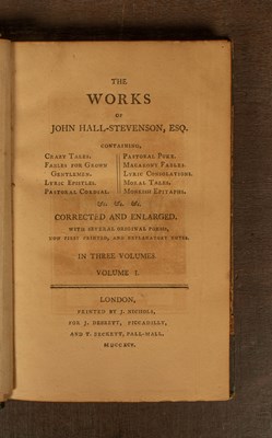 Lot 525 - Hall-Stevenson (John) The Works of John Hall-Stevenson, Esq. containing Crazy Tales