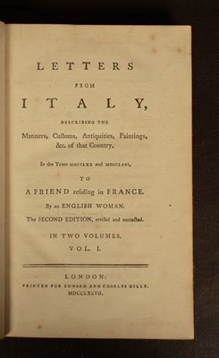 Lot 539 - [Miller (Anna Riggs)] Letters from Italy
