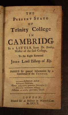 Lot 561 - [Trinity College, Cambridge] Bentley (Richard)