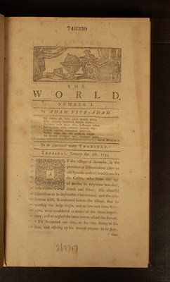 Lot 562 - Fitz-Adam (Adam) [Moore (Edward) The world for the Year ... [1753-55]