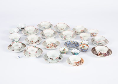 Lot 210 - A group of Chinese export famille rose tea wares