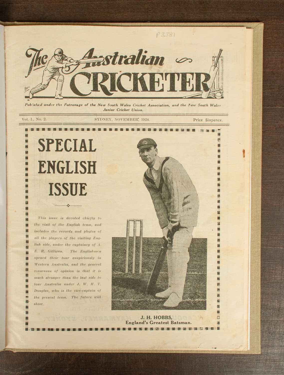 Lot 1 - [M.C.C. Tour of Australia 1924-25] The Australian Cricketer. Vol. 1, No. 2