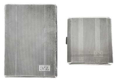 Lot 555 - Two silver cigarette cases