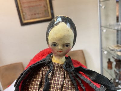 Lot 635 - A fine pair of large Grodnertal pedlar dolls