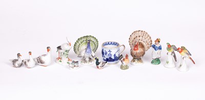 Lot 641 - A collection of miniature Meissen porcelain