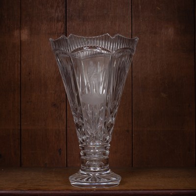 Lot 173 - A 20th Century Waterford Crystal cut and engraved limited edition ‘W.G. Grace’ vase