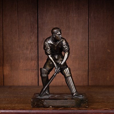 Lot 133 - An early 20th Century Continental bronzed cast metal cricket trophy