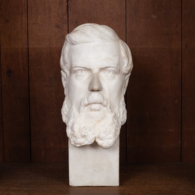 Lot 139 - A Victorian white marble bust of a bearded man