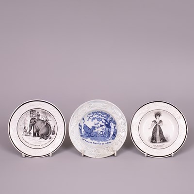 Lot 676 - Three small mid-19th Century pearlware nursery plates