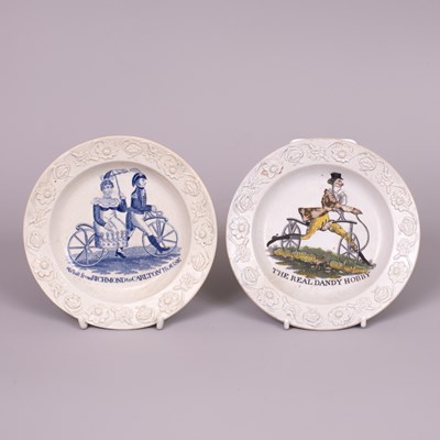 Lot 677 - Two early 19th Century pearlware nursery plates