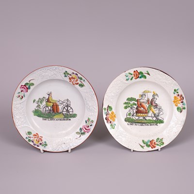 Lot 678 - Two early 19th Century nursery plates