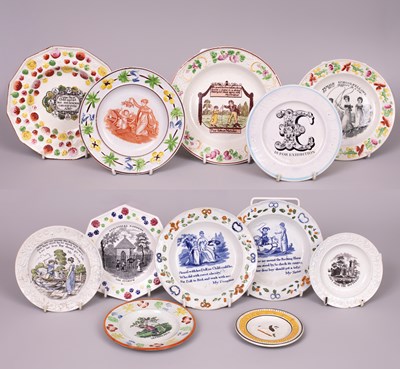 Lot 681 - Twelve English pottery nursery plates