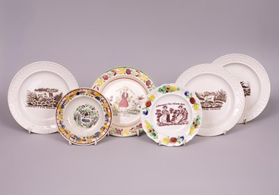 Lot 683 - Six 19th Century English pottery nursery plates