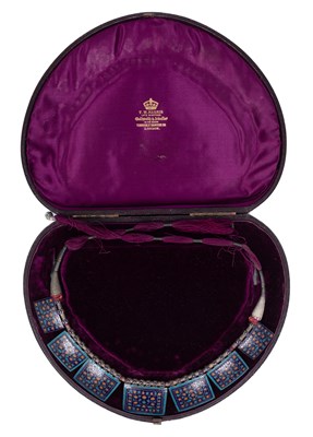 Lot 644 - A 19th Century silver and enamel necklace