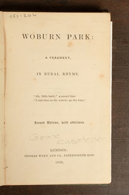 Lot 51 - [Castleden (George)] Woburn Park: A Fragment in Rural Rhyme