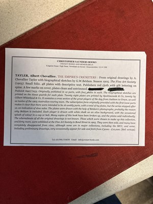 Lot 54 - Tayler (Albert Chevalier) The Empire's Cricketers