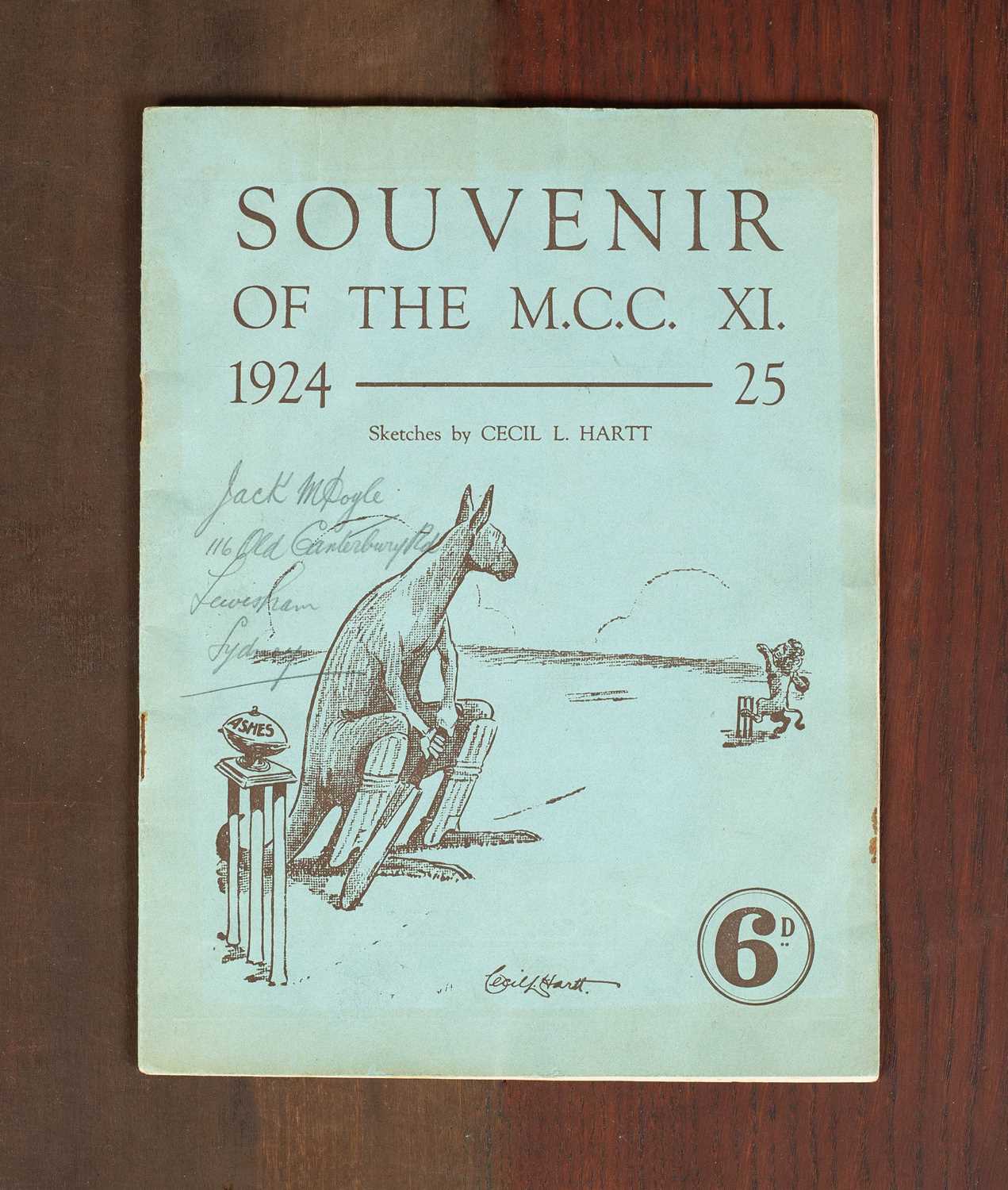 Lot 15 - [M.C.C. Tour of Australia 1924-25]