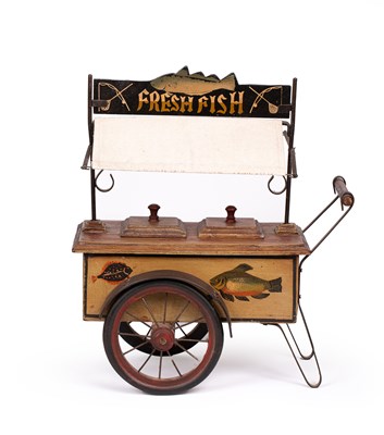 Lot 790 - A scale model of a fish sellers cart