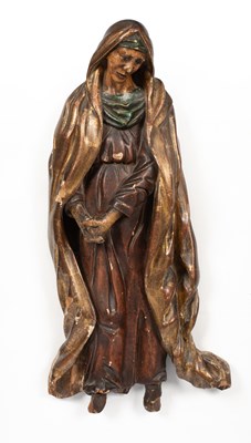 Lot 936 - A carved and painted figure of the Virgin Mary