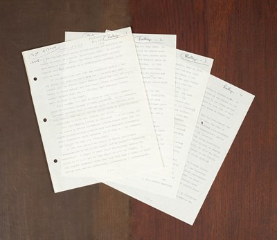 Lot 98 - Rattigan (Terence Mervyn) A Four page typed manuscript for the Cricketer [1964]