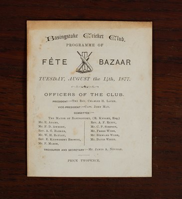 Lot 194 - [Hampshire] Basingstoke Cricket Club ... Bazaar