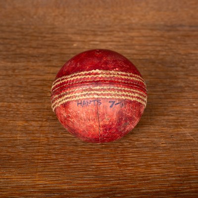Lot 27 - A Readers red leather ‘Club’ cricket ball