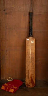 Lot 38 - A pre Second World War signed B. Warsop (Marylebone) cricket bat