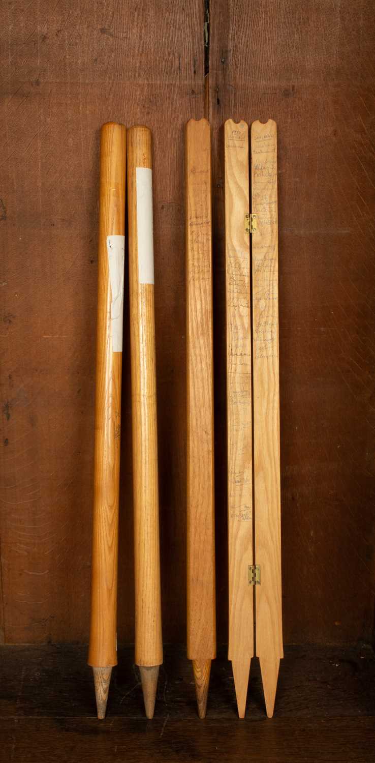 Lot 39 - Four various 20th Century cricket stumps