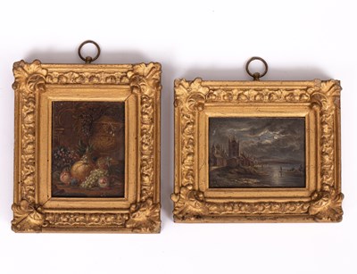 Lot 648 - Two miniature oil paintings