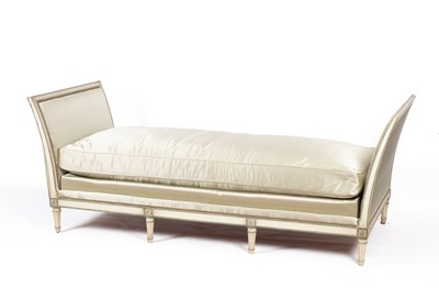 Lot 761 - An Empire style painted and upholstered daybed