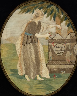 Lot 918 - A Georgian silkwork picture