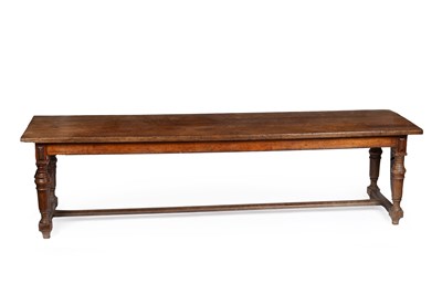 Lot 765 - A Victorian oak refectory table