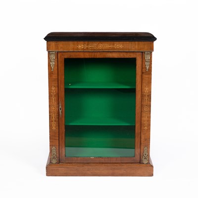 Lot 767 - A Victorian walnut and gilt metal mounted pier cabinet