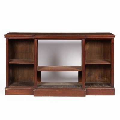 Lot 768 - A 19th Century mahogany breakfront bookcase