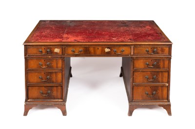 Lot 769 - A George III style partner's pedestal desk