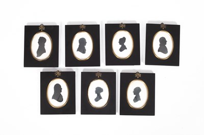 Lot 942 - A collection of framed silhouettes