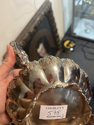 Lot 578 - A George IV silver part tea set