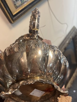 Lot 578 - A George IV silver part tea set