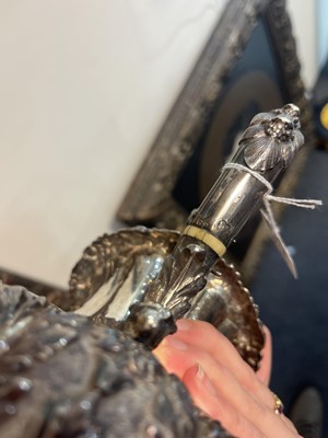 Lot 578 - A George IV silver part tea set