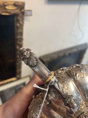 Lot 578 - A George IV silver part tea set